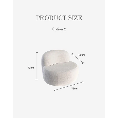 Aurelia Modern Curved Two Seater Sofa Boucle/ Velvet