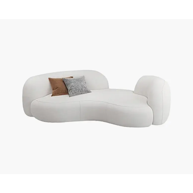 Aurelia Modern Curved Two Seater Sofa Boucle/ Velvet