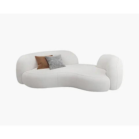 Aurelia Modern Curved Two Seater Sofa Boucle/ Velvet