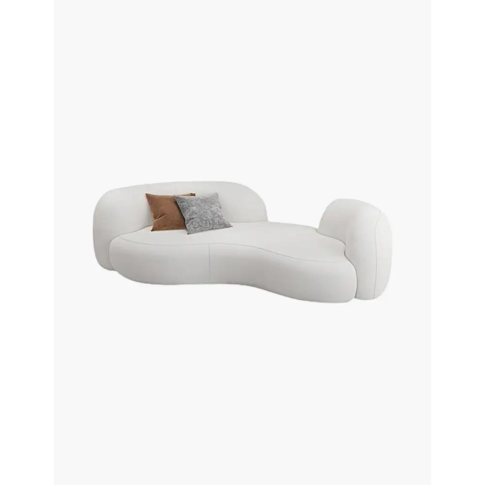 Aurelia Modern Curved Two Seater Sofa Boucle/ Velvet