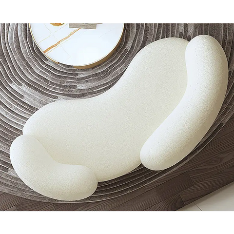 Aurelia Modern Curved Two Seater Sofa Boucle/ Velvet