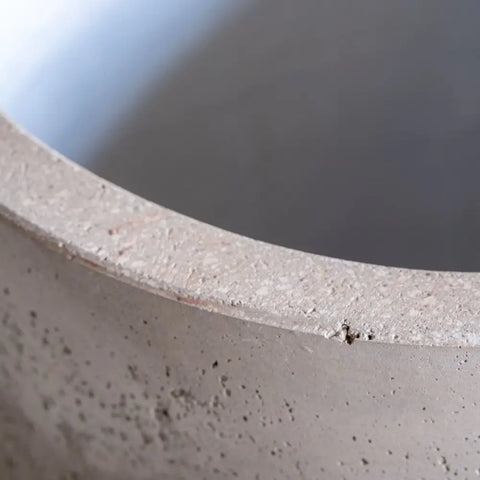 Aurella | Truffle – 70cm Extra Large Concrete Cylinder Planter – 199L Round Plant Pot - Pots & Plants