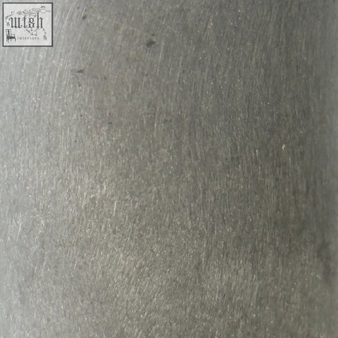 Aurello brushed grey stone resin plant pots with brushed stainless steel finish and fine uniform scratches