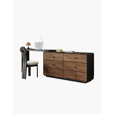 Aurora Corner Dressing Table With Mirror Solid Wood