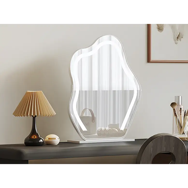 Aurora Corner Dressing Table With Mirror Solid Wood