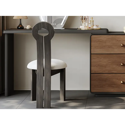 Aurora Corner Dressing Table With Mirror Solid Wood