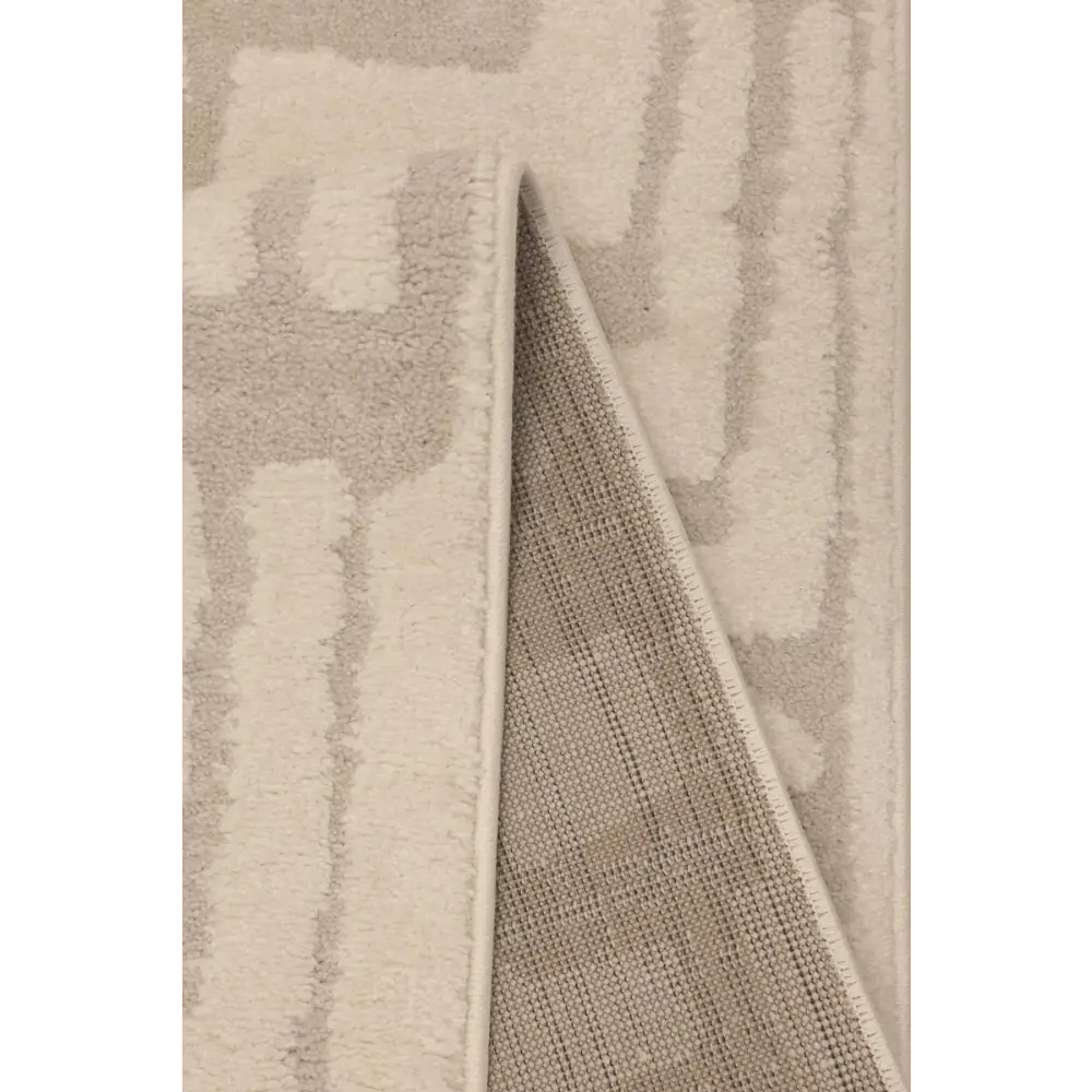 Ava Pave Wave Illusion Rug – Cream Abstract - Rugs