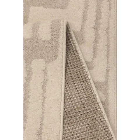 Ava Pave Wave Illusion Rug – Cream Abstract - Rugs