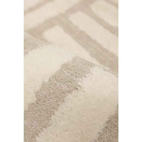 Ava Pave Wave Illusion Rug – Cream Abstract - Rugs