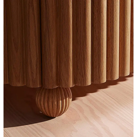 Ava Rounded Rectangle Bedside Table Marble - bedside table