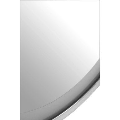 Silver-framed rectangular mirror with sleek curved edges in avelino illuminated led silver oval mirror style