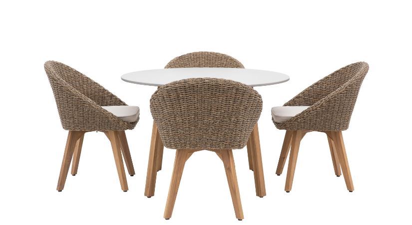 Avena Dining Set - 4 Chairs and Table