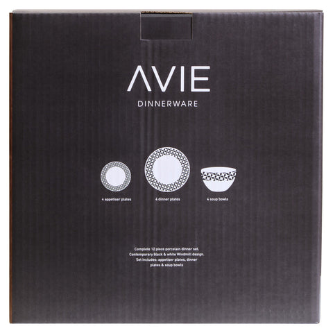 Avie 12 Piece Windmill Dinner Set