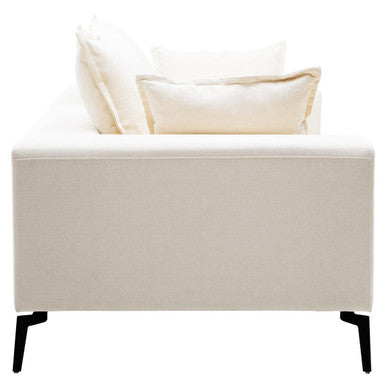 Avignon 3 Seat Textured Fabric Cream Sofa