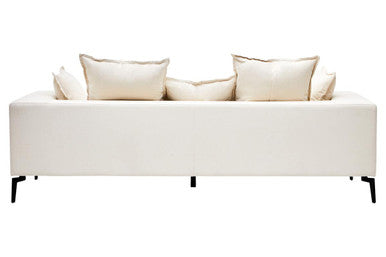Avignon 3 Seat Textured Fabric Cream Sofa