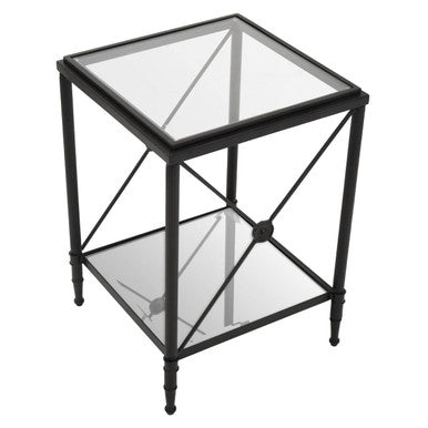 Axis Square Black Finish Side Table