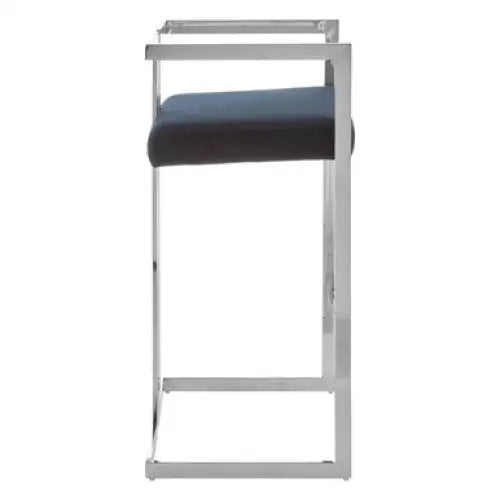 Azalea Bar Stool With Silver Frame