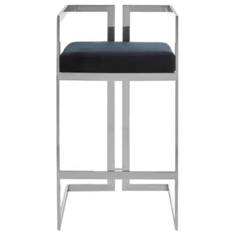 Azalea Bar Stool With Silver Frame