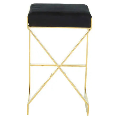 Azalea Black And Gold Finish Bar Stool