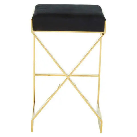 Azalea Black And Gold Finish Bar Stool