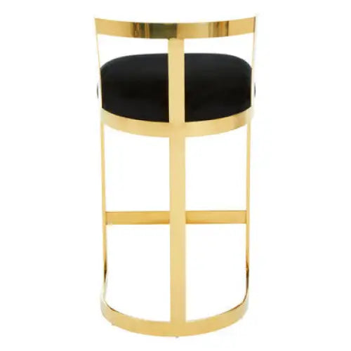 Azalea Black Velvet Bar Stool