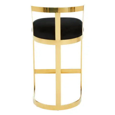 Azalea Black Velvet Bar Stool