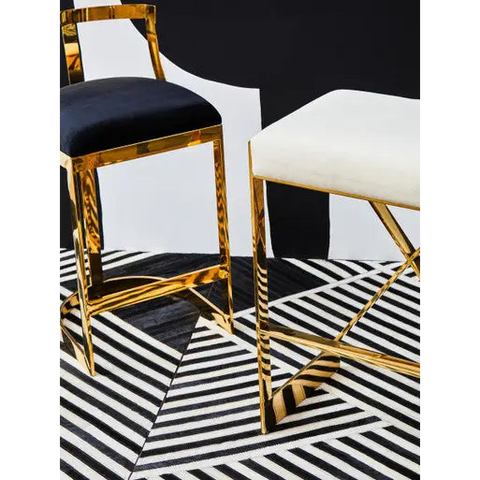 Azalea Black Velvet Bar Stool