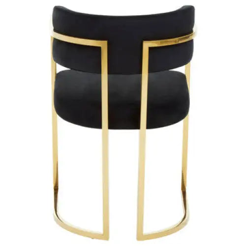 Azalea Black Velvet Dining Chair - Arm Chair