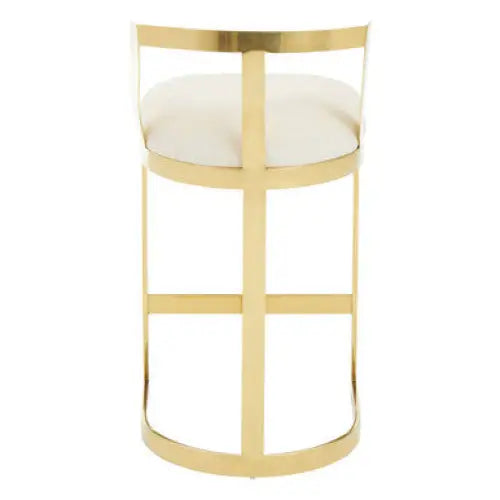 Azalea Ivory Velvet Bar Stool