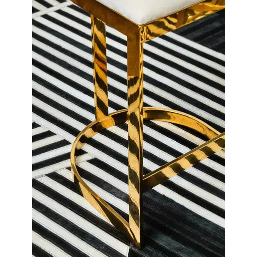 Azalea Ivory Velvet Bar Stool