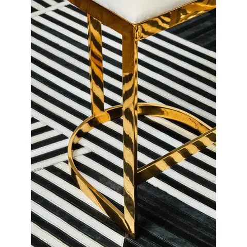 Azalea Ivory Velvet Bar Stool