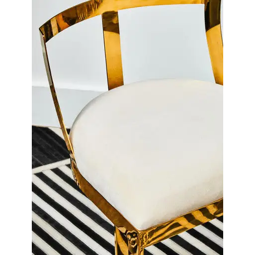 Azalea Ivory Velvet Bar Stool