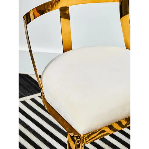 Azalea Ivory Velvet Bar Stool