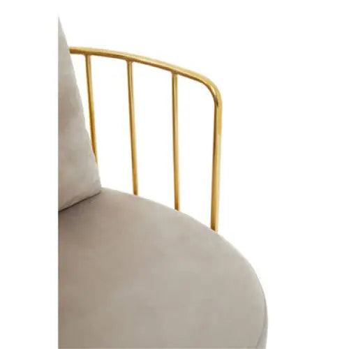 Azalea Mink Velvet Chair With Two Pillows - Arm Chair