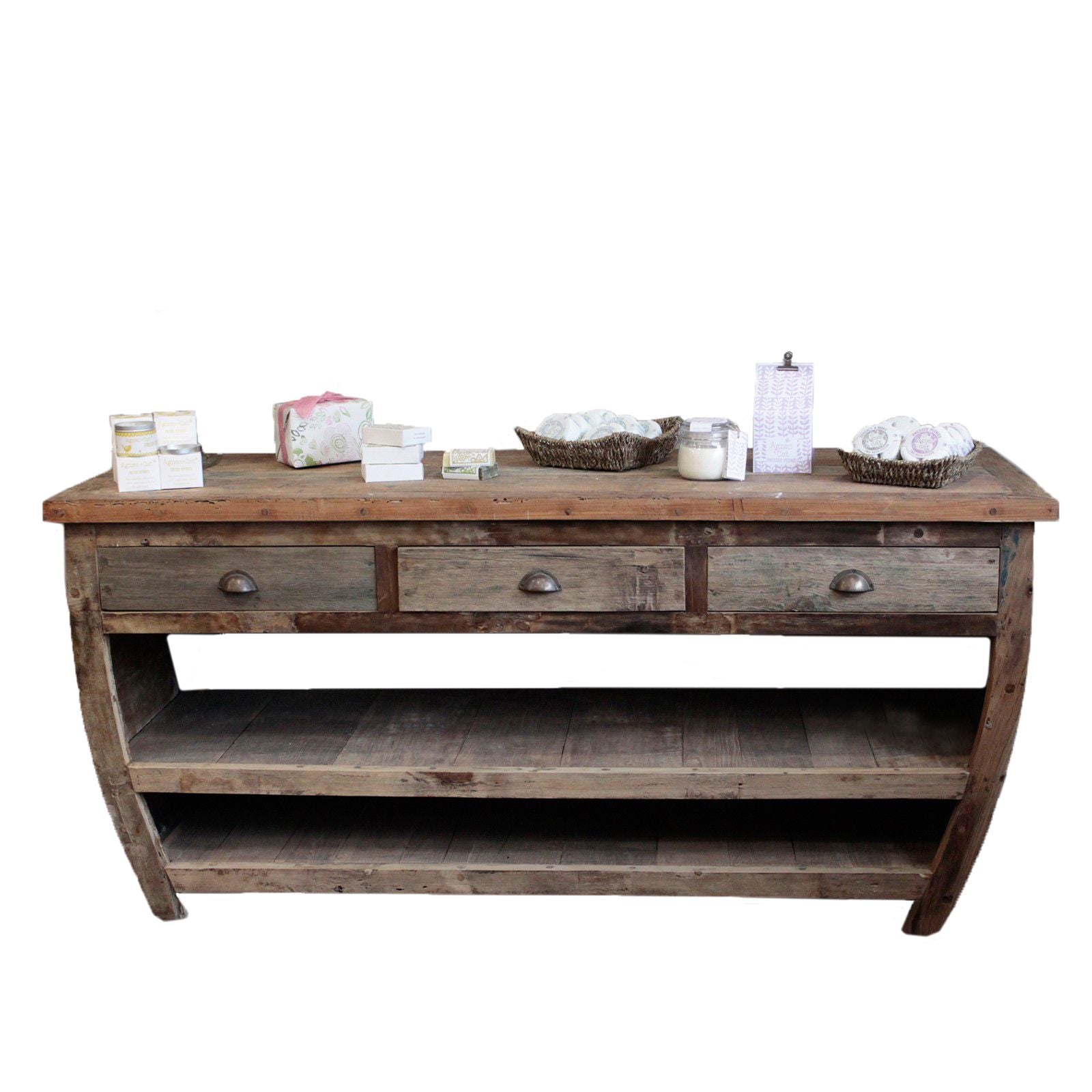 Recycled Teak Wood Centerpiece Table 180x60x80cm