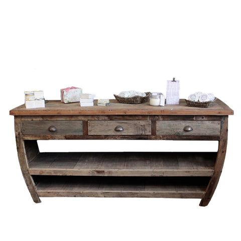Recycled Teak Wood Centerpiece Table 180x60x80cm