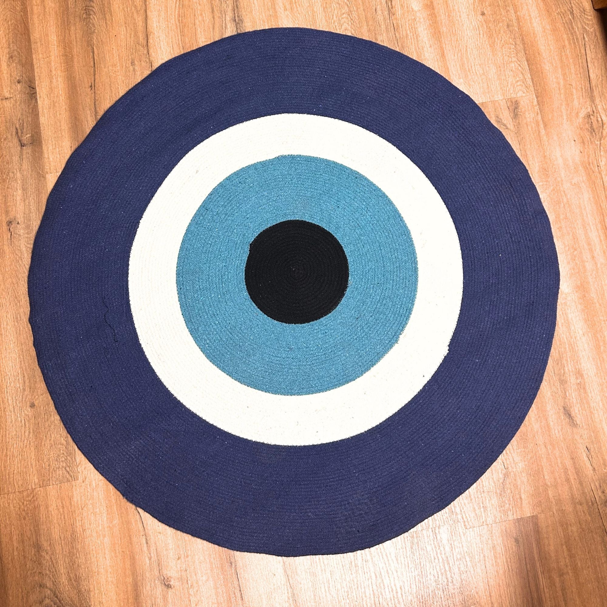 Cotton Rope Evil Eye Rug | 120 x 120cm