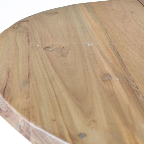 Recycled Teak Wood Round Folding Coffee Table 50x50cm