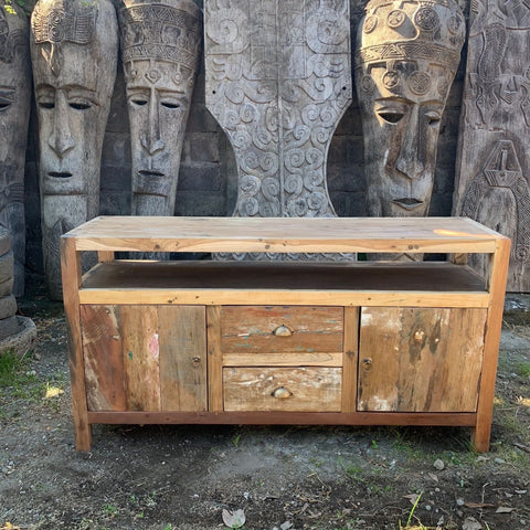 Recycled Teak Wood Large TV Stand  140x40x75cm