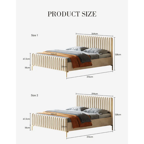 Babbie King Size / Super King Size Bed Velvet