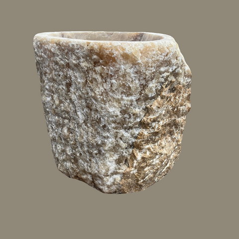 Raw Edge Onyx Planter Pot