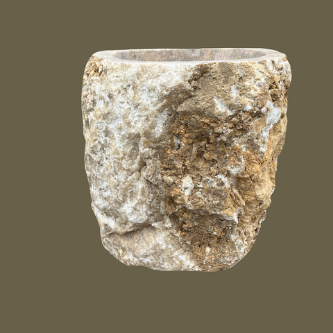 Raw Edge Onyx Planter Pot