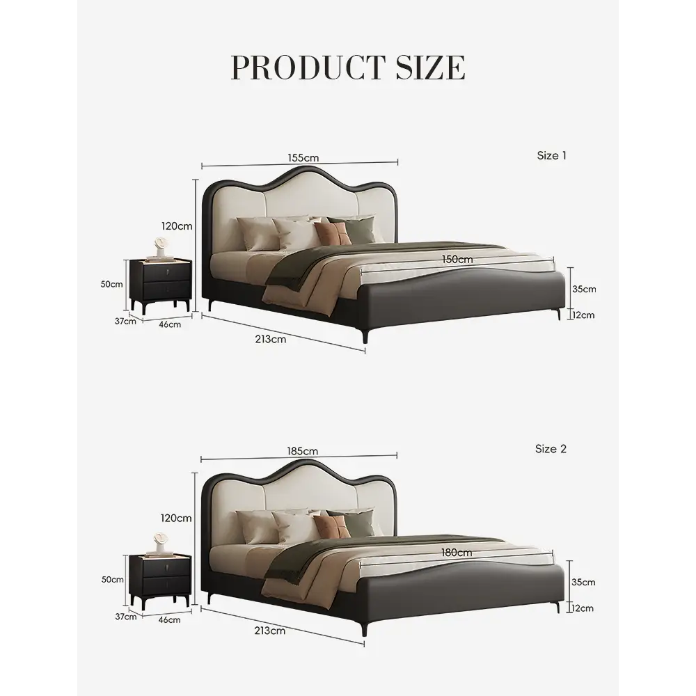 Badham King Size / Super King Size Bed Leather
