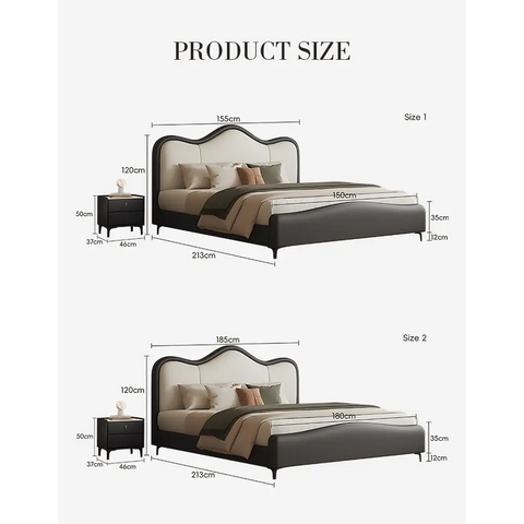 Badham King Size / Super King Size Bed Leather