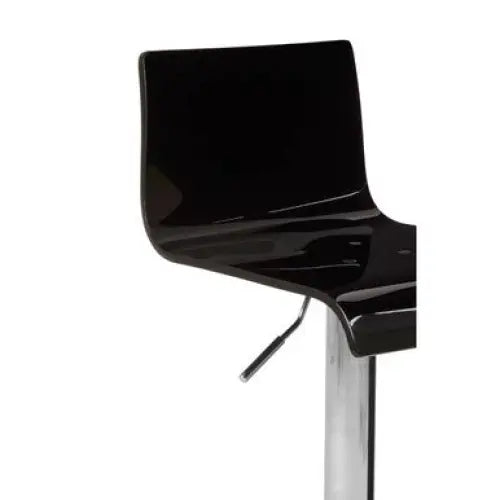 Baina Black Acrylic Bar Stool with Chrome Base.