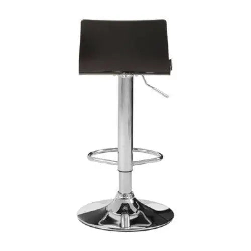 Baina Black Acrylic Bar Stool with Chrome Base.