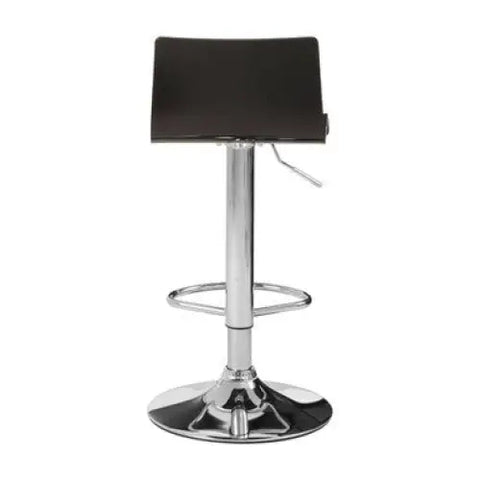 Baina Black Acrylic Bar Stool with Chrome Base.