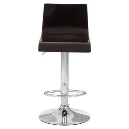 Baina Black Acrylic Bar Stool with Chrome Base.