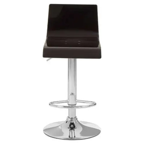 Baina Black Acrylic Bar Stool with Chrome Base.