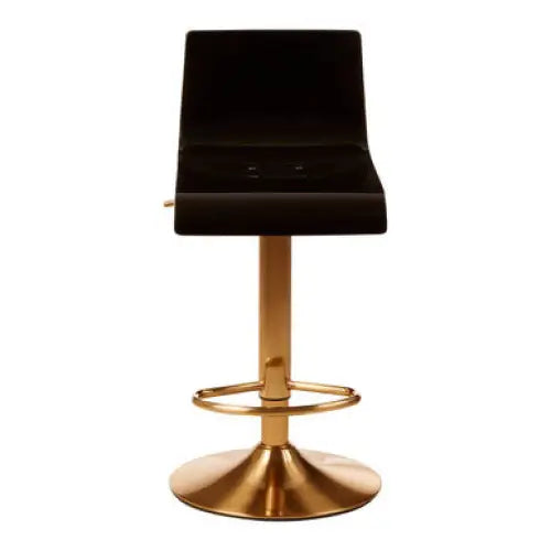 Baina Black Acrylic Seat Bar Stool With Gold Base